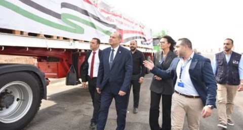 لقافلة رقم 14من المساعدات الإغاثية العاجلة إلى قطاع غزة