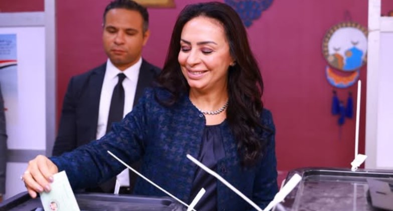وزيرة التضامن الاجتماعي تدلي بصوتها في انتخابات مجلس النواب