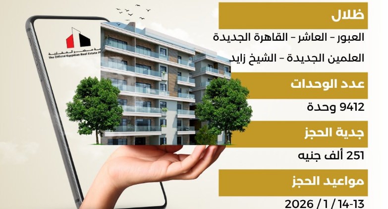 طرح ٩٤١٢ وحدة سكنية بمشروع ظلال