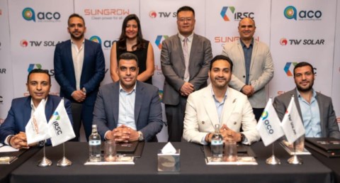 شركة إيرسك توقع اتفاقية استراتيجية مع المكتب العربي الاستشاري (ACO) وشركتا Sungrow و Tongwei