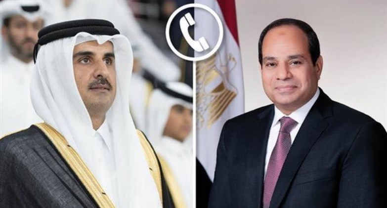 الرئيس السيسي يبحث مع أمير قطر 