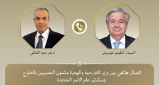   وزير الخارجية يبحث مع سكرتير عام الأمم المتحدة وقف النار بقطاع غزة 