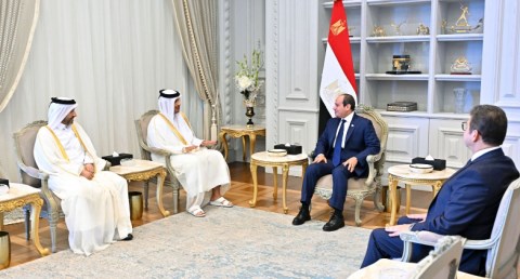 الرئيس عبد الفتاح السيسي و لشيخ محمد بن عبد الرحمن