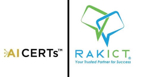  شراكة  بين شركة RAKICTمع AI CERTs®️