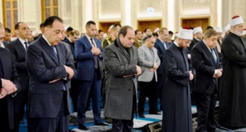 الرئيس السيسى يفتتح مسجد العزيز الحكيم بالمقطم بحضور كبار المسئولين 