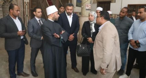 لة ميدانية تفقدية واسعة لمسجد ومقام العارف بالله السيد عبد الوهاب الشعراني بميدان باب الشعرية 