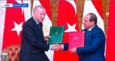 الرئيس السيسى وأردوغان يوقعان بيان مجلس التعاون المصرى التركى