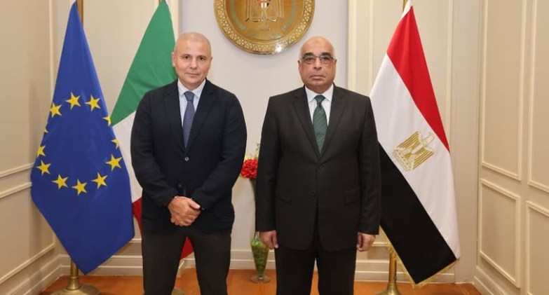 وزير العدل يستقبل سفير دولة إيطاليا بالقاهرة