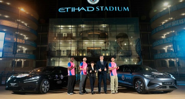 BYD تصبح الشريك الرسمي للسيارات لنادي مانشستر سيتي