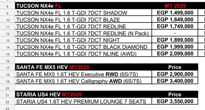  أسعار سيارات هيونداي 2026.. آخر تحديث رسمي