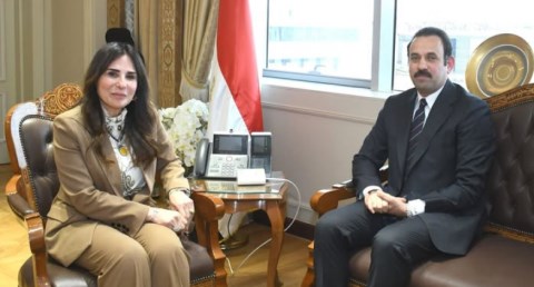 وزيرة الإسكان  مع مدير جهاز مستقبل مصر للتنمية المستدامة