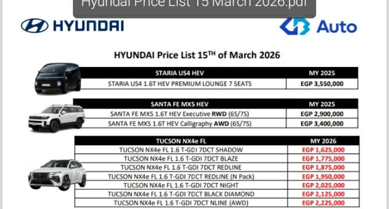  أسعار سيارات هيواندي