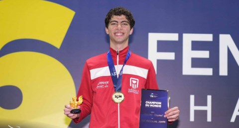 وزير الشباب والرياضة يهنئ يوسف شامل بذهبية العالم للسلاح بالبرازيل