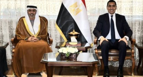 وزير الشباب والرياضة  مع سفير دولة الإمارات 