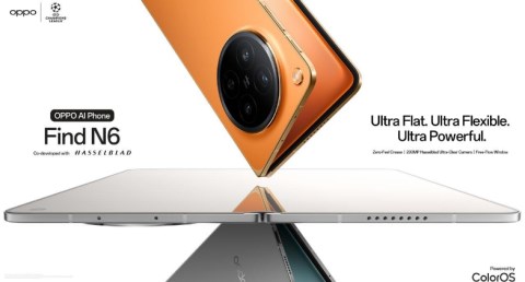 شركة أوبو  تعلن إطلاق هاتف Find N6المدعوم بالذكاء الاصطناعي