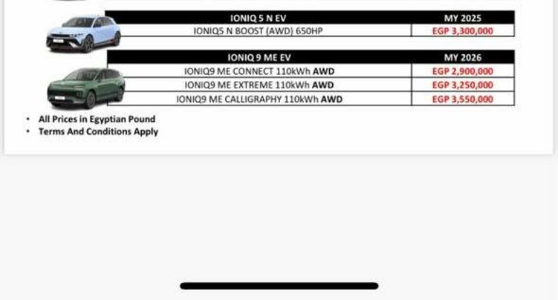 زيادة أسعار سيارات هيونداي لشهر أبريل