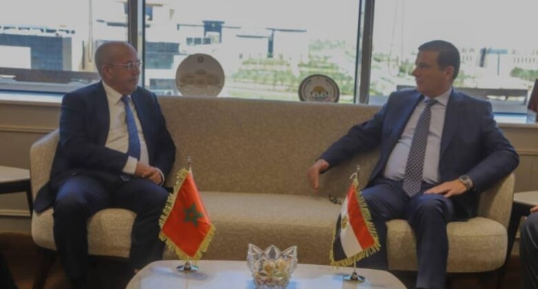 وزير الزراعة واستصلاح الأراضي مع  أحمد البواري،