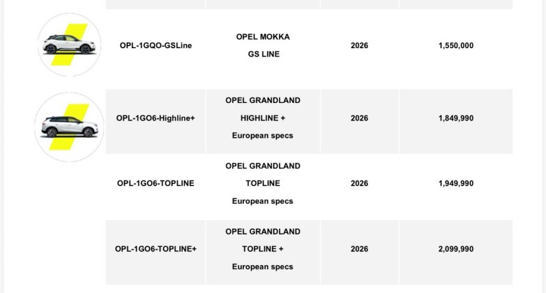 المنصور تثبت أسعار سيارات أوبل في السوق المصري