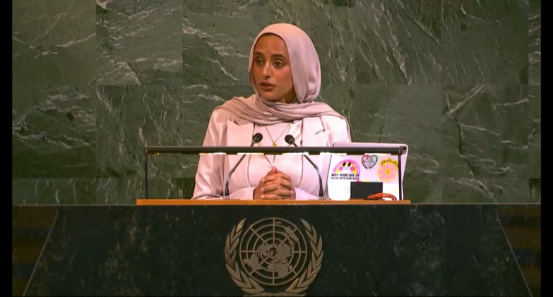 مريم عبد السلام (سوليكا) تلقي كلمة تاريخية في احتفالية الـ 80 عاماً على تأسيس ميثاق الأمم المتحدة