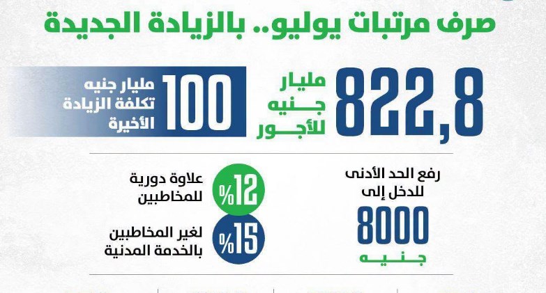 وزير المالية: بدء صرف المرتبات بالزيادة الجديدة للعاملين بالدولة ٢٠ يوليو الحالي