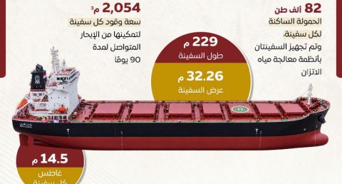 إعلام الوزراء يستعرض مواصفات سفينتي الصب الجاف "وادي النيل" و"وادي القمر" 