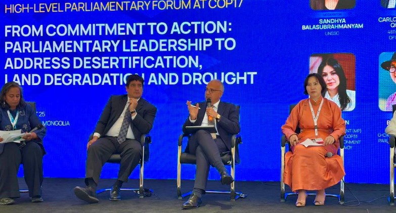 سويلم يشارك في المنتدى البرلماني ضمن مؤتمر COP17 للتصحر بمنغوليا