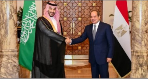   الرئيس عبد الفتاح السيسي والأمير محمد بن سلمان