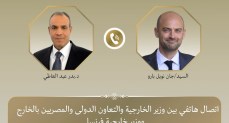 وزير الخارجية يبحث مع نظيره الفرنسي التطورات الإقليمية وجهود خفض التصعيد